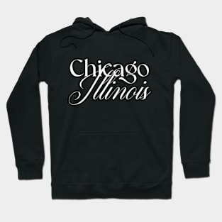 Chicago Illinois word design Hoodie